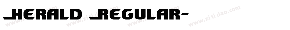 Herald Regular字体转换